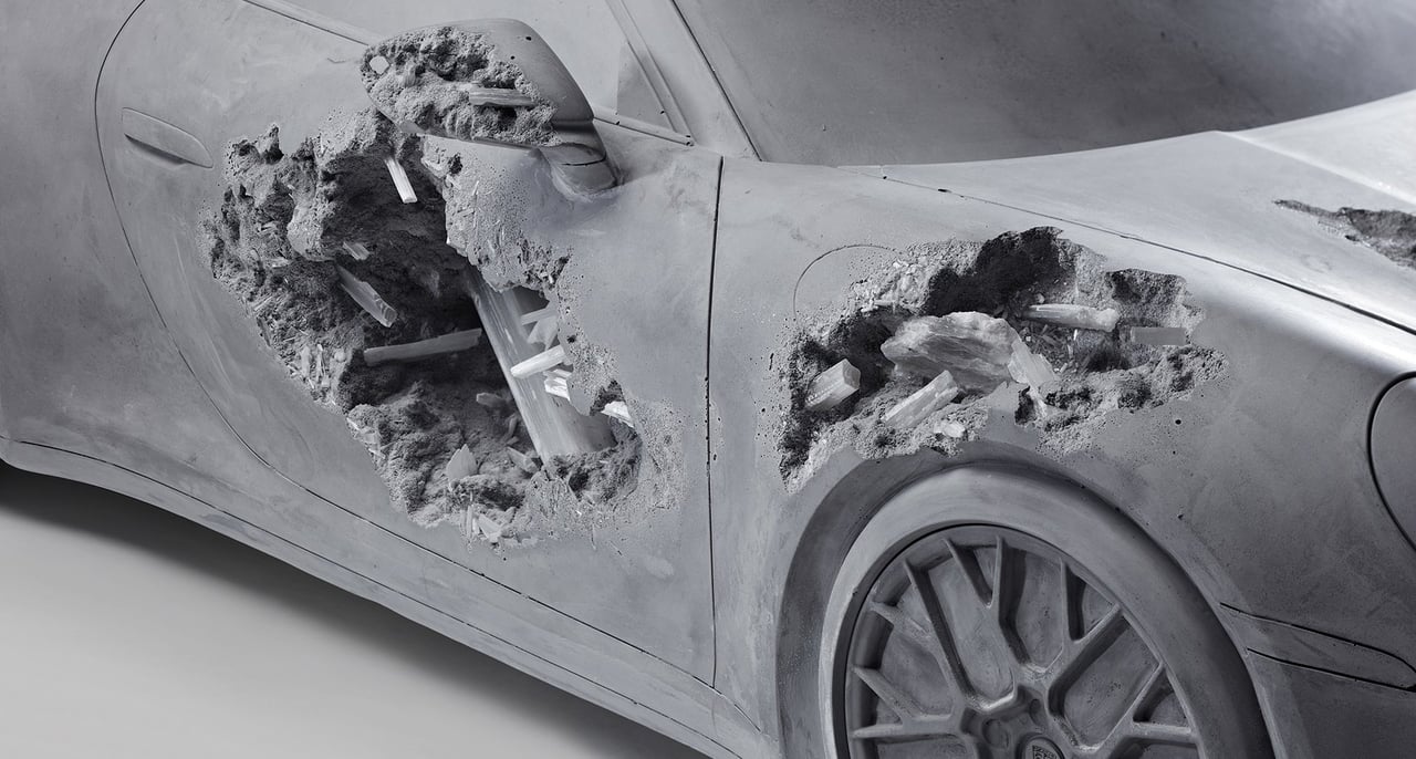 Phillips to auction Daniel Arsham's post-apocalyptic Porsche