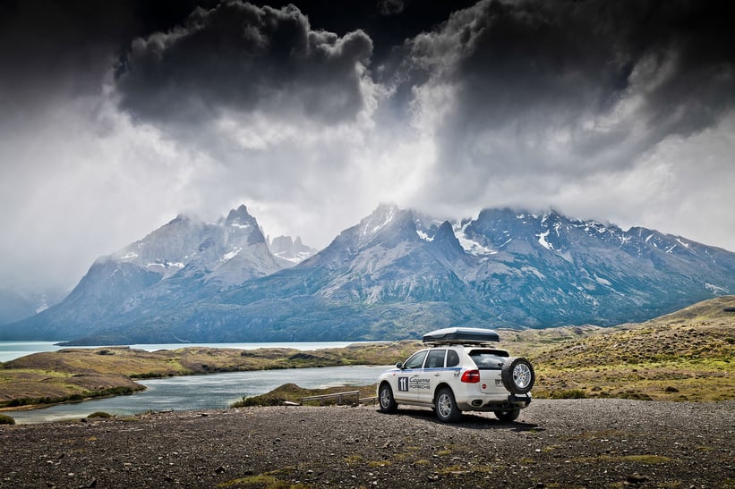 A journey to the end of the world with two Porsche Cayenne restomods