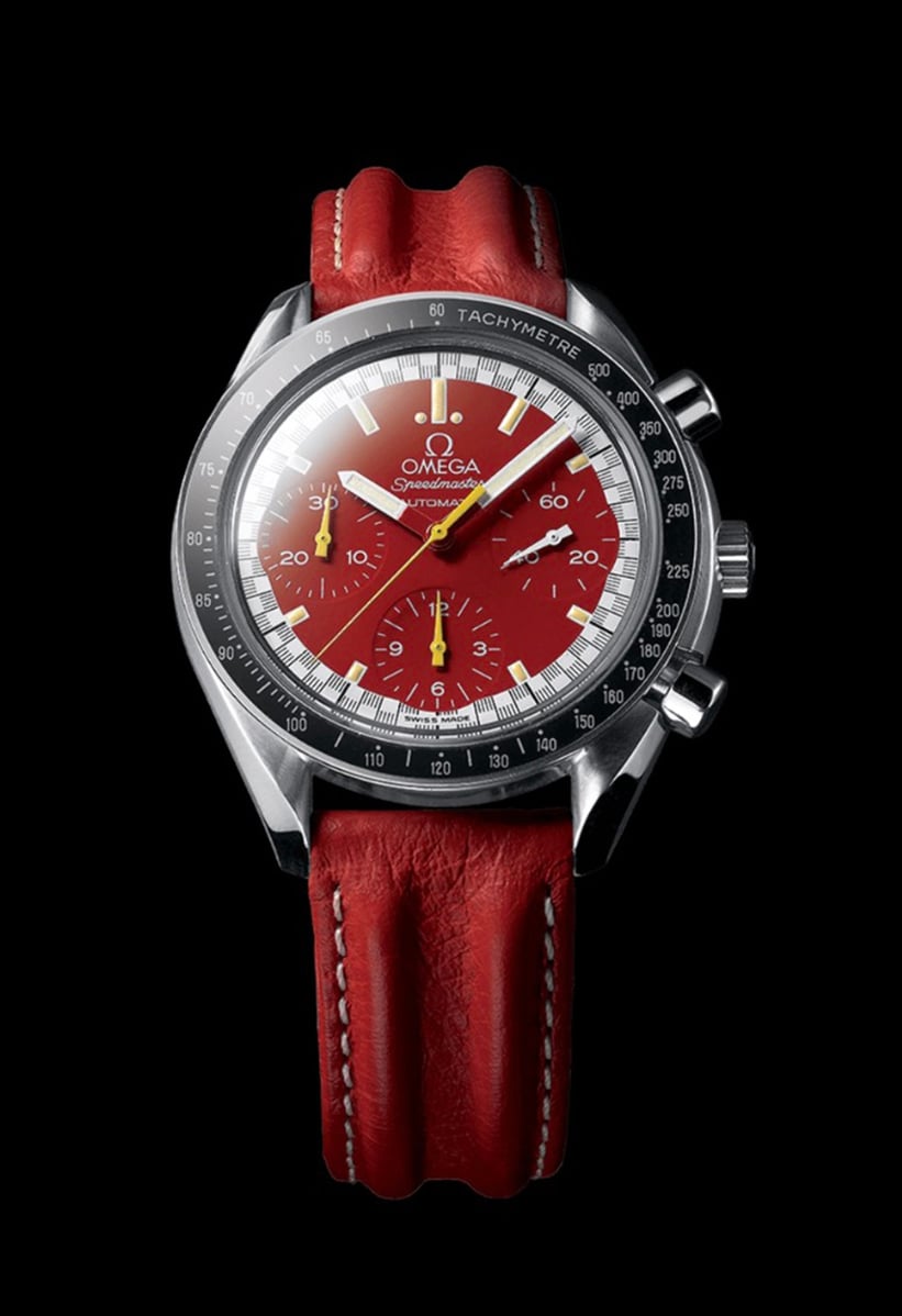omega speedmaster schumacher blue