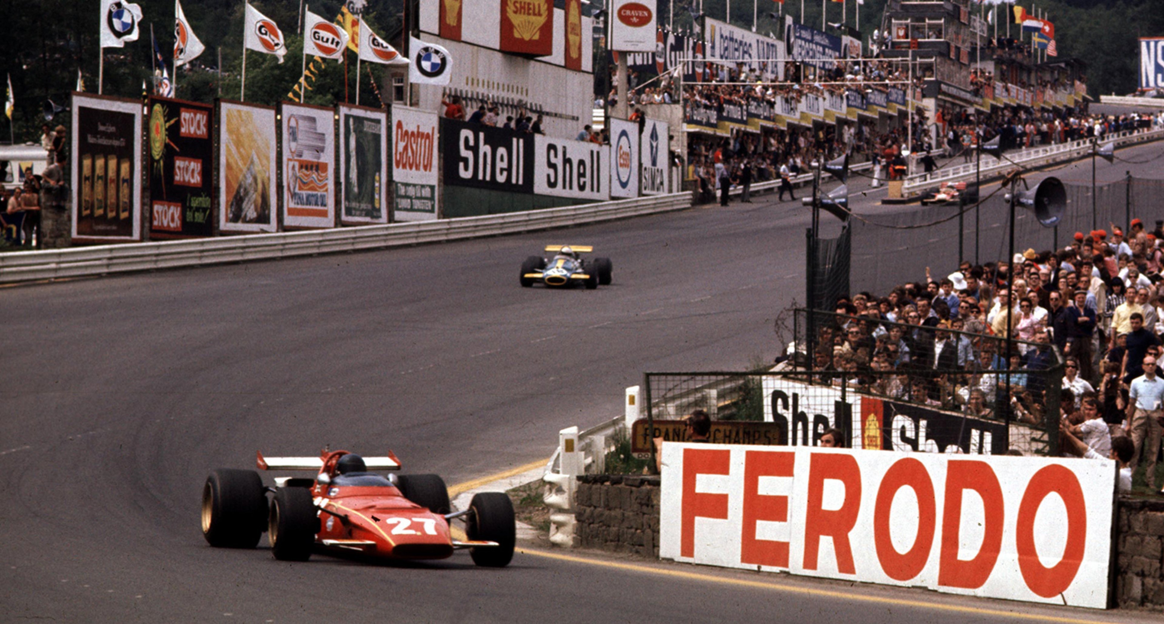 1970 Belgian GP: Ickx leads Brabham into Eau Rouge