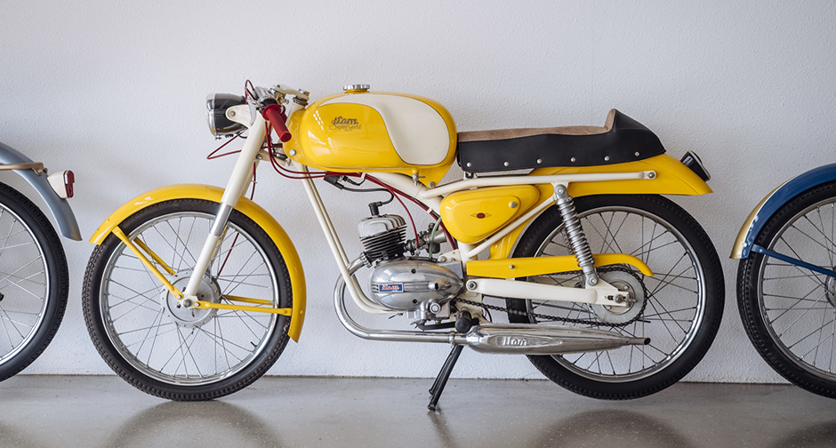 Italian Moped: Heritage On Wheels Why buy one classic Italian moped when you could have 24 instead