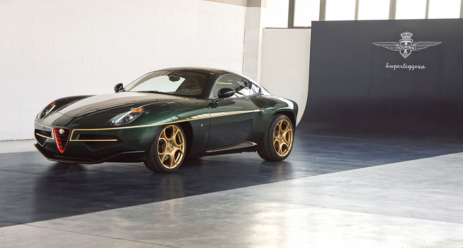 Touring Superleggera Disco Volante Glistens In Green And Gold For