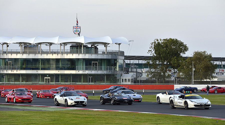 World Record Breaking Ferrari Motorcade At Silverstone Classic