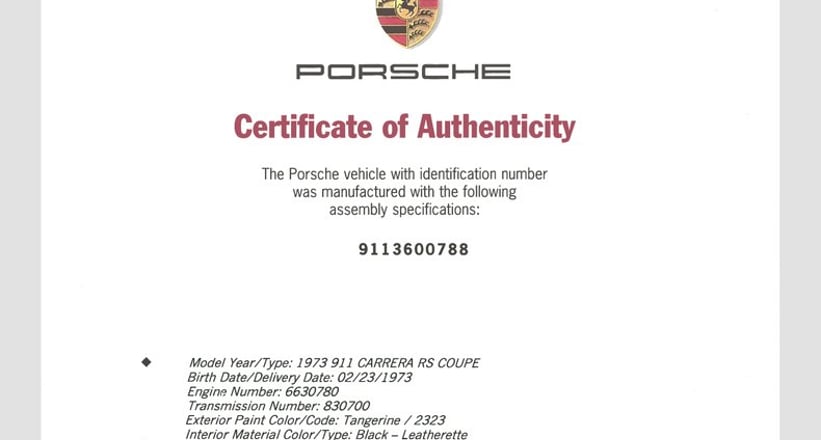 1973 Porsche 911 Carrera Rs Classic Driver Market