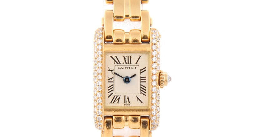 vintage cartier gold watch