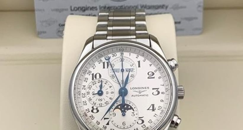 longines triple date moonphase chronograph
