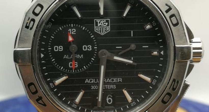 tag heuer aquaracer 300m alarm chronograph men's watch