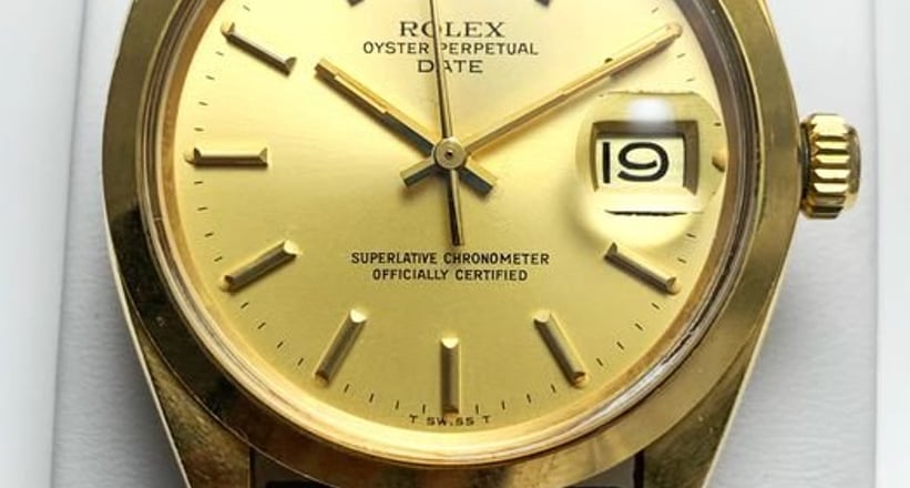 rolex oyster perpetual date 18k
