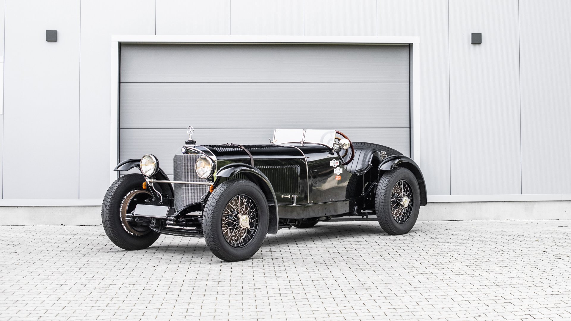 ヴィンテージ 額装 メルセデスベンツ SSK 1929 クラシックカー 壁掛け