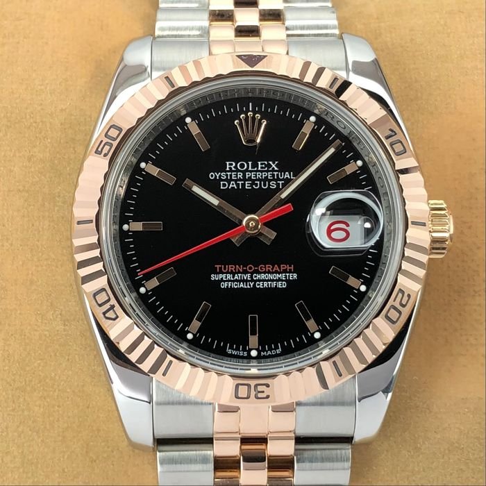 rolex turn o graph rose gold