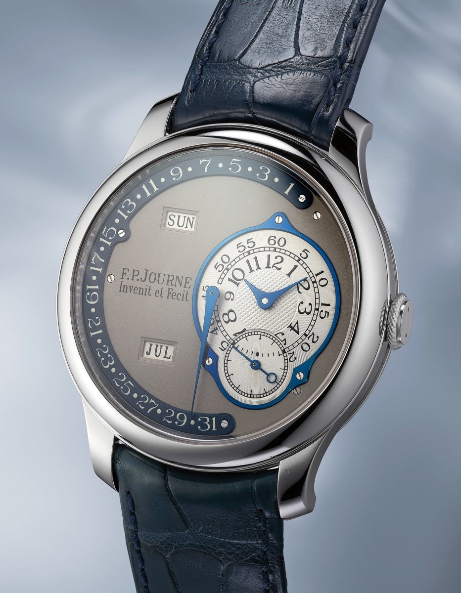 F.P. Journe A unique and attractive platinum annual calendar wristwatch